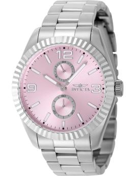 Invicta Specialty 49527 Men's Watch - Quartz Movement - Stainless Steel with Pink Dial - 43 mm