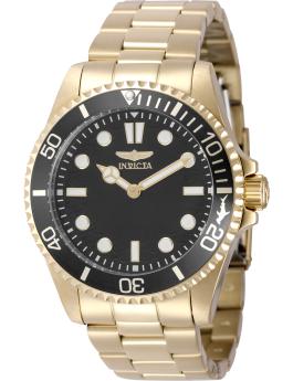 Invicta Pro Diver 49701 Men's Watch - Quartz Movement - Stainless Steel with Black Dial - 43 mm