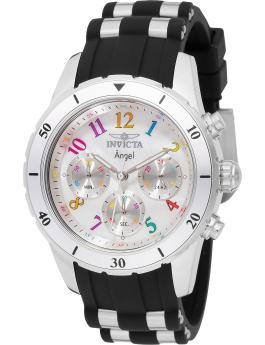 Invicta Angel 49802 Orologio da Donna - Movimento al Quarzo - Acciaio Inossidabile con Quadrante Argento - 40 mm