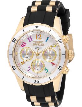 Invicta Angel 49803 Orologio da Donna - Movimento al Quarzo - Acciaio Inossidabile con Quadrante Argento - 40 mm