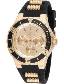Invicta Aviator 49892 Damen Uhr - Quartz Bewegung - Edelstahl mit goldenem Zifferblatt - 38 mm