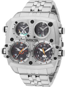 Invicta Aviator - Zulu Time 49605 Ceas bărbătesc - Mecanism quartz - Oțel inoxidabil cu cadran negru - 50 mm