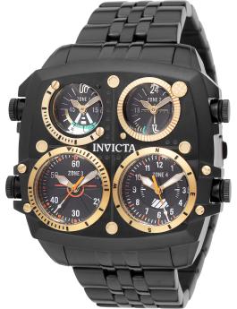 Invicta Aviator - Zulu Time 49606 Ceas bărbătesc - Mecanism quartz - Oțel inoxidabil cu cadran negru - 50 mm