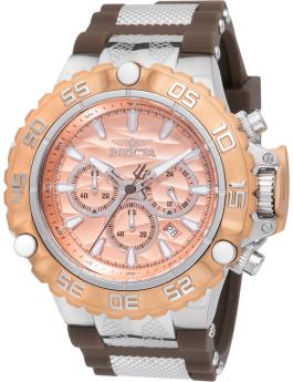 Invicta Subaqua - Poseidon 48556 Relógio Masculino - Movimento Quartz - Aço Inoxidável com Mostrador de Ouro Rosa - 55 mm