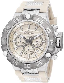 Invicta Subaqua - Poseidon 48558 Orologio da Uomo - Movimento al Quarzo - Acciaio Inossidabile con Quadrante Beige - 55 mm
