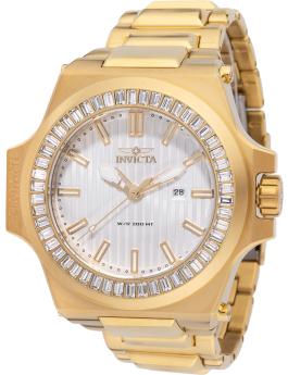 Invicta Akula 49136 Relógio Masculino - Movimento de Quartzo - Aço Inoxidável com Mostrador Prateado - 58 mm