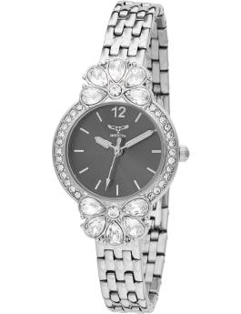 Invicta Wildflower 69112 Orologio da Donna - Movimento al Quarzo - Metallo con Quadrante Nero - 30 mm