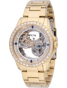 Invicta Objet D Art 69114 Orologio da Uomo - Movimento Automatico - Acciaio Inossidabile con Quadrante Oro - 43 mm