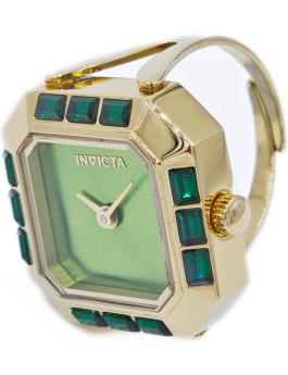 Invicta Mini 49583 Relógio Feminino - Movimento de Quartzo - Aço Inoxidável com Mostrador Verde - 21 mm