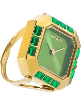 Invicta Mini 49583 Relógio Feminino - Movimento de Quartzo - Aço Inoxidável com Mostrador Verde - 21 mm
