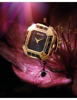 Invicta Mini 49584 Relógio Feminino - Movimento de Quartzo - Aço Inoxidável com Mostrador Preto - 21 mm