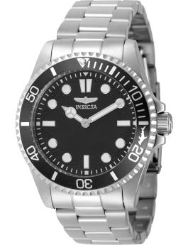 Invicta Pro Diver 49693 Men's Watch - Quartz Movement - Stainless Steel with Black Dial - 43 mm