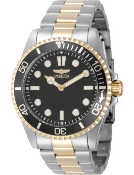 Invicta Pro Diver 49698 Men's Watch - Quartz Movement - Stainless Steel with Black Dial - 43 mm