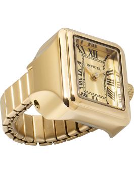 Invicta Mini 49895 Relógio Feminino - Movimento de Quartzo - Aço Inoxidável com Mostrador Dourado - 18 mm