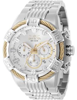 Invicta Bolt 49901 Relógio Masculino - Movimento de Quartzo - Aço Inoxidável com Mostrador Prateado - 51 mm