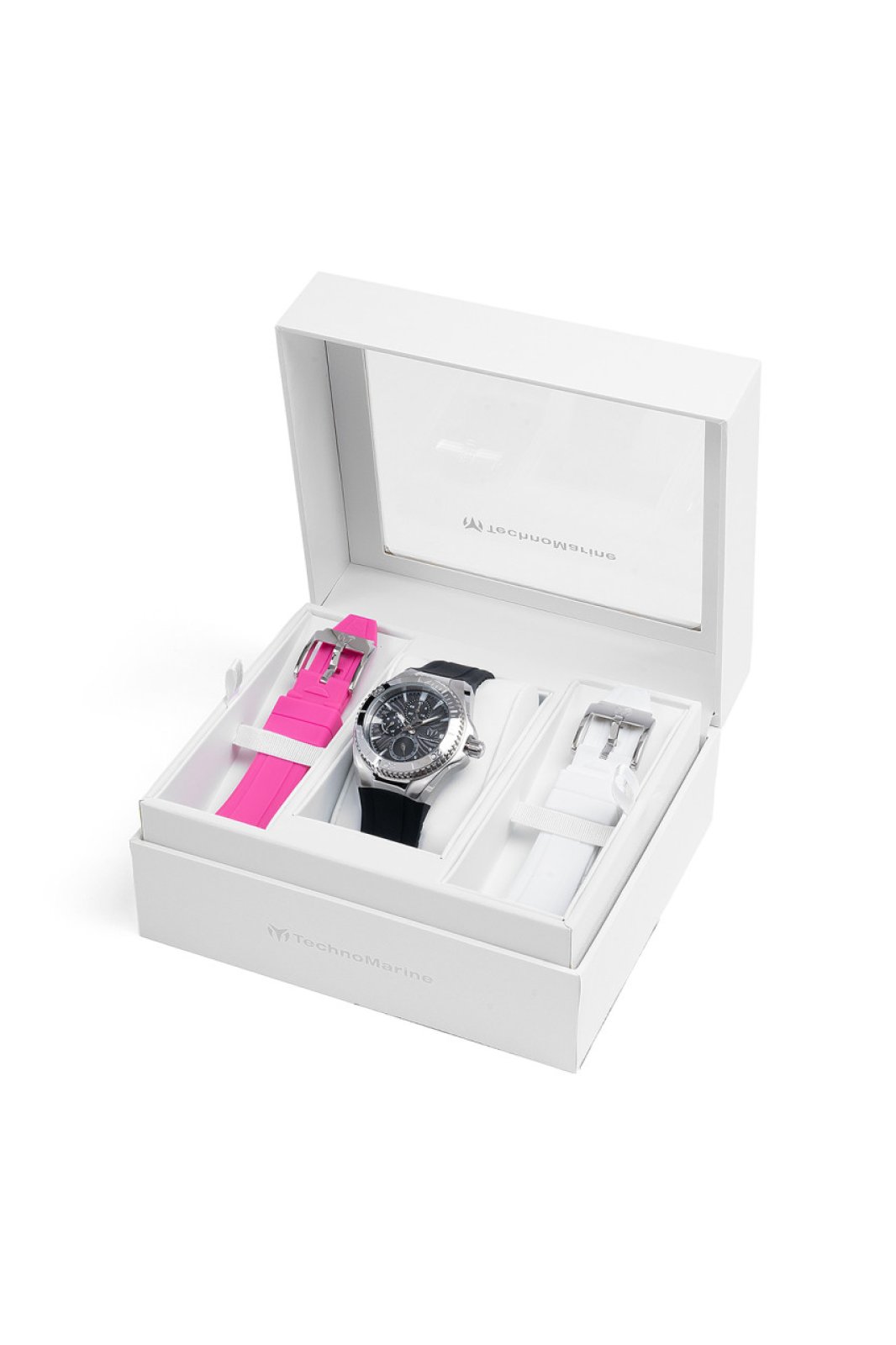 TechnoMarine Cruise TM-124021 Relógio Feminino - Movimento de Quartzo - Aço Inoxidável com Mostrador Preto - 40 mm