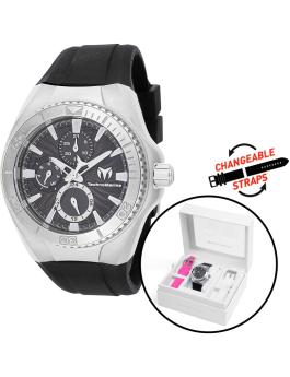 TechnoMarine Cruise TM-124021 Relógio Feminino - Movimento de Quartzo - Aço Inoxidável com Mostrador Preto - 40 mm