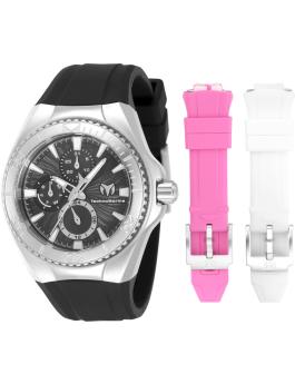 TechnoMarine Cruise TM-124021 Relógio Feminino - Movimento de Quartzo - Aço Inoxidável com Mostrador Preto - 40 mm