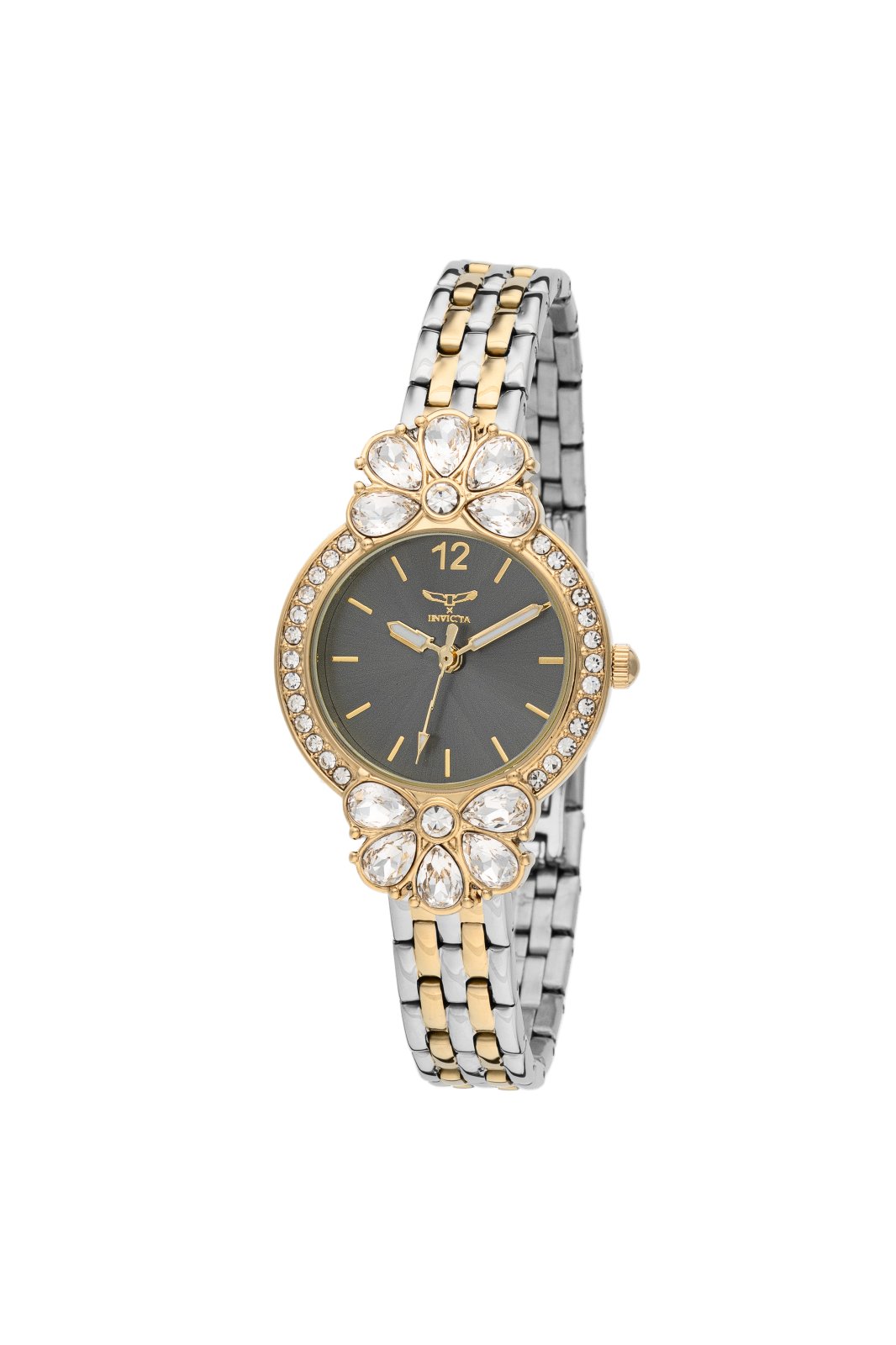 Invicta Wildflower 69106 Reloj de Mujer - Movimiento de Cuarzo - Metal con Esfera Negra - 30 mm