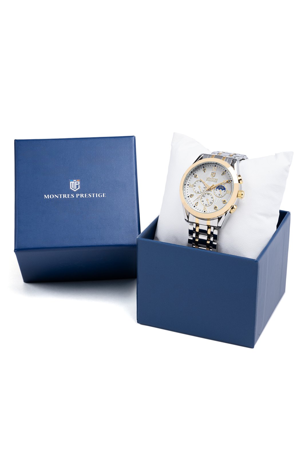 Montres Prestige Classic MPW-0058 Reloj para Hombre - Movimiento de Cuarzo - Metal con Esfera Plateada - 40 mm