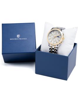 Montres Prestige Classic MPW-0058 Reloj para Hombre - Movimiento de Cuarzo - Metal con Esfera Plateada - 40 mm