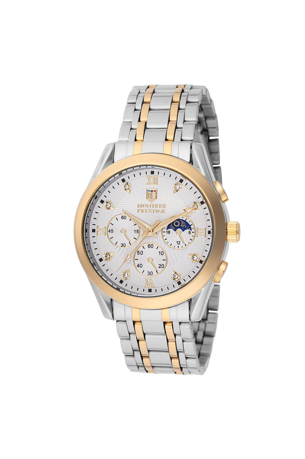 Montres Prestige Classic MPW-0058 Reloj para Hombre - Movimiento de Cuarzo - Metal con Esfera Plateada - 40 mm