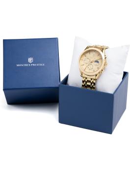 Montres Prestige Classic MPW-0061 Relógio Masculino - Movimento Quartz - Metal com Mostrador Dourado - 40 mm