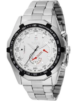 Montres Prestige Classic MPW-0097 Reloj de hombre - Movimiento de cuarzo - Metal con esfera plateada - 46 mm