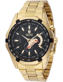 Montres Prestige Classic MPW-0100 Montre Homme - Mouvement Quartz - Métal avec Cadran Noir - 46 mm