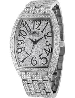 Montres Prestige Classic MPW-0175 Reloj para Hombre - Movimiento de Cuarzo - Metal con Esfera Plateada - 42 mm