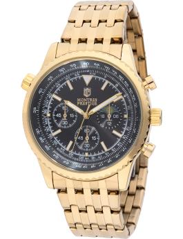 Montres Prestige Classic MPW-0313 Men's Watch - Quartz Movement - Metal with Black Dial - 43 mm