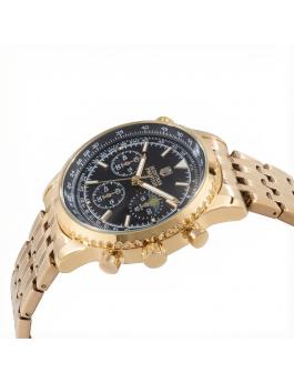 Montres Prestige Classic MPW-0313 Men's Watch - Quartz Movement - Metal with Black Dial - 43 mm