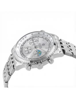 Montres Prestige Classic MPW-0315 Men's Watch - Quartz Movement - Metal with Silver Dial - 43 mm