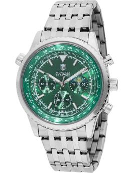 Montres Prestige Classic MPW-0316 Men's Watch - Quartz Movement - Metal with Green Dial - 43 mm