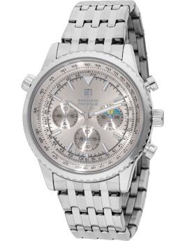 Montres Prestige Classic MPW-0317 Men's Watch - Quartz Movement - Metal with Grey Dial - 43 mm