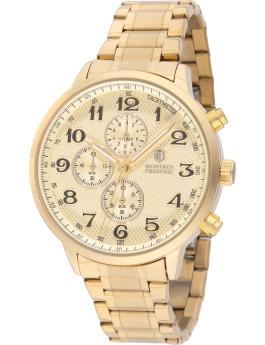 Montres Prestige Classic MPW-0318 Relógio Masculino - Movimento Quartz - Metal com Mostrador Dourado - 43 mm
