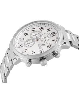 Montres Prestige Classic MPW-0321 Montre Homme - Mouvement Quartz - Métal avec Cadran Argenté - 43 mm