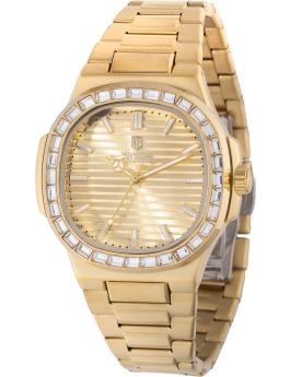 Montres Prestige Classic MPW-0323 Reloj de Hombre - Movimiento de Cuarzo - Metal con Esfera Dorada - 40 mm