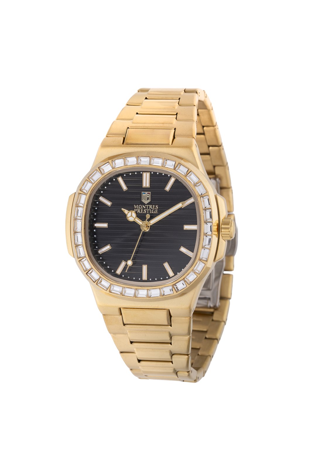 Montres Prestige Classic MPW-0324 Zegarek męski - Mechanizm kwarcowy - Metal z czarną tarczą - 40 mm