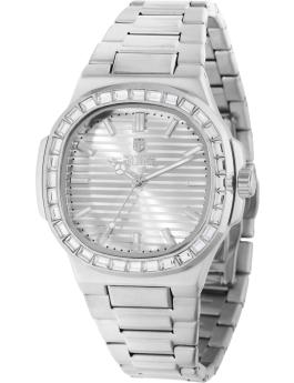Montres Prestige Classic MPW-0327 Reloj de Hombre - Movimiento de Cuarzo - Metal con Esfera Plateada - 40 mm