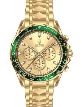 Montres Prestige Classic MPW-0339 Reloj de Hombre - Movimiento de Cuarzo - Metal con Esfera Dorada - 44 mm