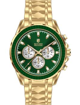 Montres Prestige Classic MPW-0351 Reloj de Hombre - Movimiento de Cuarzo - Metal con Esfera Verde - 44 mm