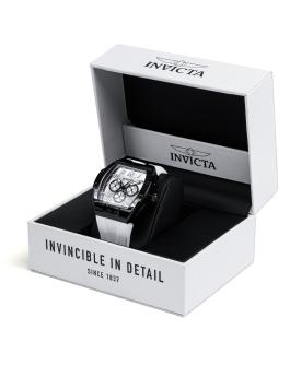 Invicta Racing 48941 Reloj de Hombre - Movimiento de Cuarzo - Acero Inoxidable con Esfera Blanca - 47 mm
