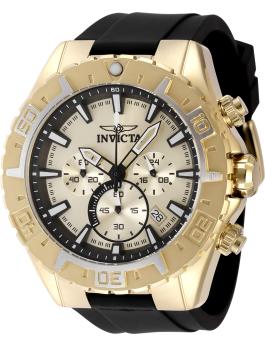 Invicta Aviator 49222 Men's Watch - Quartz Movement - Stainless Steel with Gold Dial - 49 mm