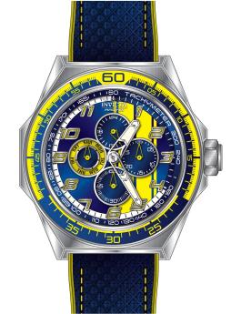 Invicta Racing 50041 Reloj de Hombre - Movimiento de Cuarzo - Acero Inoxidable con Esfera Azul - 50 mm
