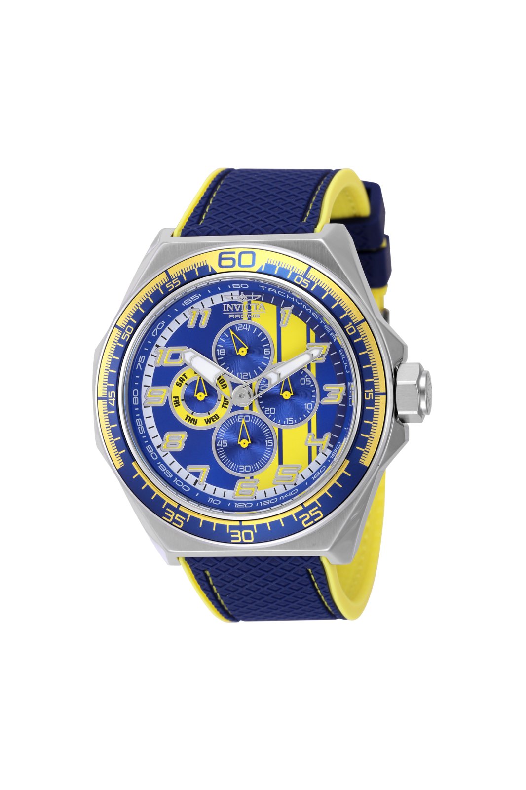 Invicta Racing 50041 Ανδρικό Ρολόι - Κίνηση Quartz - Ανοξείδωτο Ατσάλι με Μπλε Καντράν - 50 mm