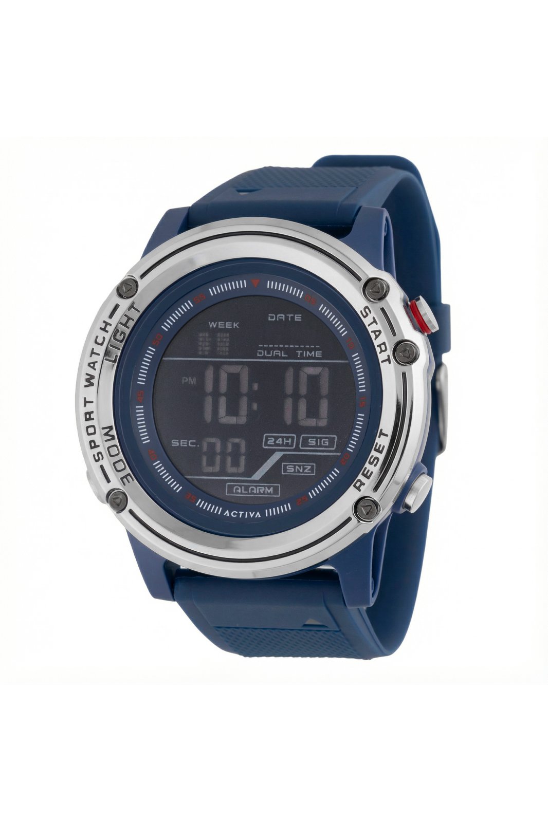 Activa Digital ACW8125-004 Reloj de Hombre - Movimiento Digital - Plástico con Esfera Negra - 52 mm