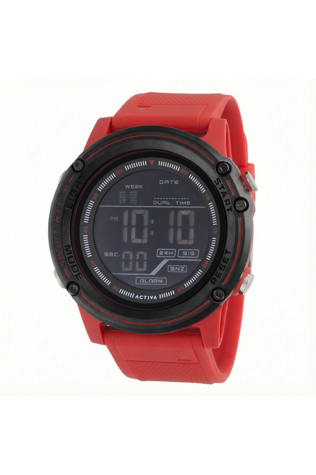 Activa Digital Essentials ACW8125-005 Herrenuhr - Quarzwerk - Kunststoff mit schwarzem Zifferblatt - 52 mm