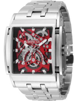 Invicta Speedway 47716 Reloj de Hombre - Movimiento de Cuarzo - Acero Inoxidable con Esfera Roja - 47 mm