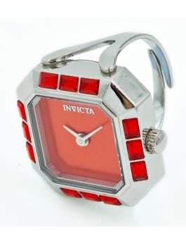 Invicta Mini - Ring 49582 Damenarmbanduhr - Quarzwerk - Edelstahl mit Rotem Zifferblatt - 21 mm
